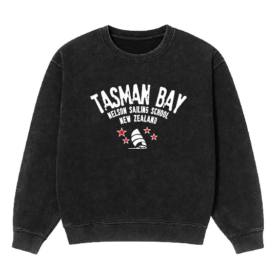 Tasman Bay Nelson sailing school Mineral Wash Sweatshirts