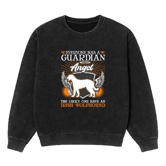 Irish Wolfhound Guardian Angel Mineral Wash Sweatshirts