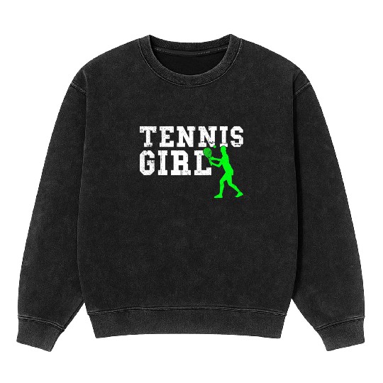 tennis girl Mineral Wash Sweatshirts