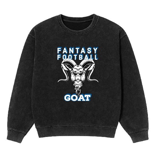 Fantasy Football GOAT Gift Idea Draft BBQ Mineral Wash Sweatshirts