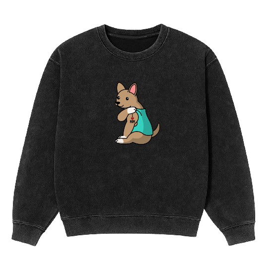 I Love Mom Tattoo Chihuahua Mineral Wash Sweatshirts