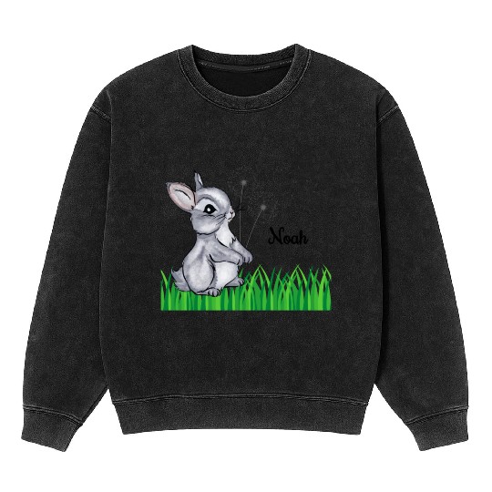 Bunny Name Gift Noah Mineral Wash Sweatshirts