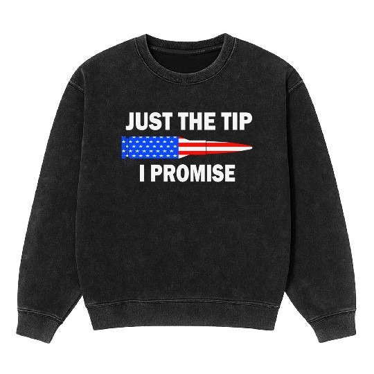 Just the tip I promise. Funny veterans day Mineral Wash Sweatshirts