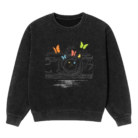 Analog photography nature Mineral Wash Sweatshirts