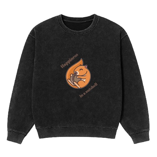 Happy squirrel Mineral Wash Sweatshirts