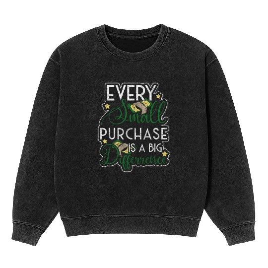 Self-Employed Work Money Business Mineral Wash Sweatshirts