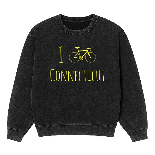 Bike Connecticut Mineral Wash Sweatshirts Cyclist Mineral Wash Sweatshirts Racing Bicycle
