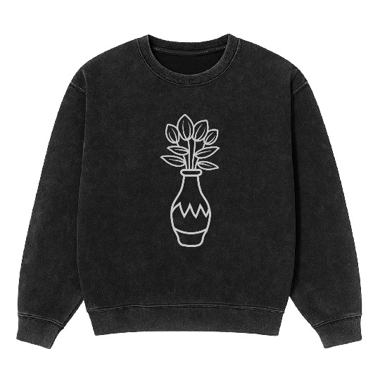 Design beautiful tulips flower Mineral Wash Sweatshirts