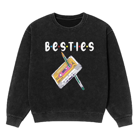 besties, bestfriend, best friend Mineral Wash Sweatshirts