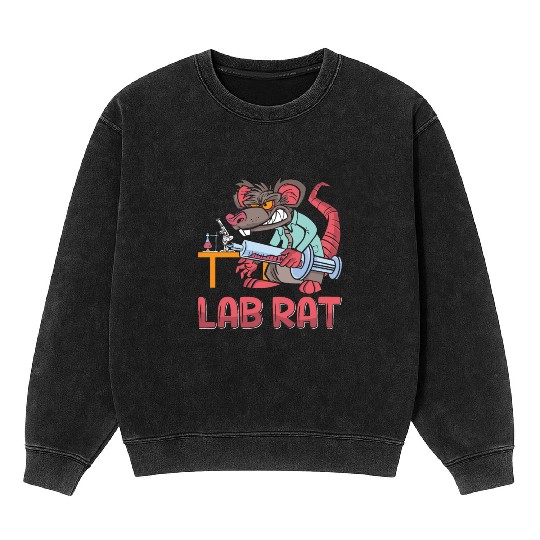 Lab Tech Lab Rat Laboratory Chemist Technician Mineral Wash Sweatshirts