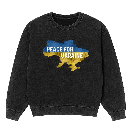 Peace for Ukraine Peacemaker Gift Mineral Wash Sweatshirts