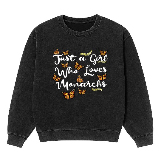 Monarch Butterfly Lover Caterpillar Butterflies Mineral Wash Sweatshirts
