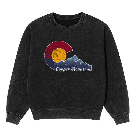 Copper Mountain Colorado Mountain Scenery Mineral Wash Sweatshirts
