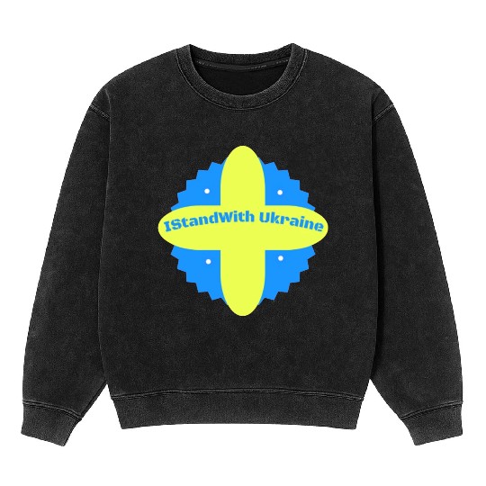 I Stand With Ukraine Mineral Wash Sweatshirts