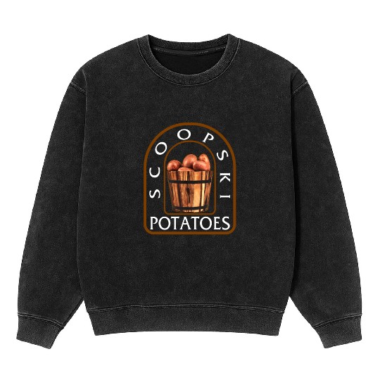 Potato Vegetable Mineral Wash Sweatshirts, Scoopski Potatoes,