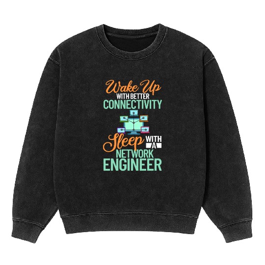 Network Engineer Director Computer Engineering Mineral Wash Sweatshirts