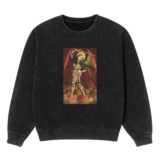 Saint Michael in Bakabánya Mineral Wash Sweatshirts