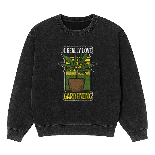 Hemp Stoner Hashish Mineral Wash Sweatshirts