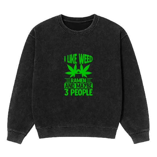 Cannabis Weed, Cannabis, Ramen, Noodles, Japanese Mineral Wash Sweatshirts