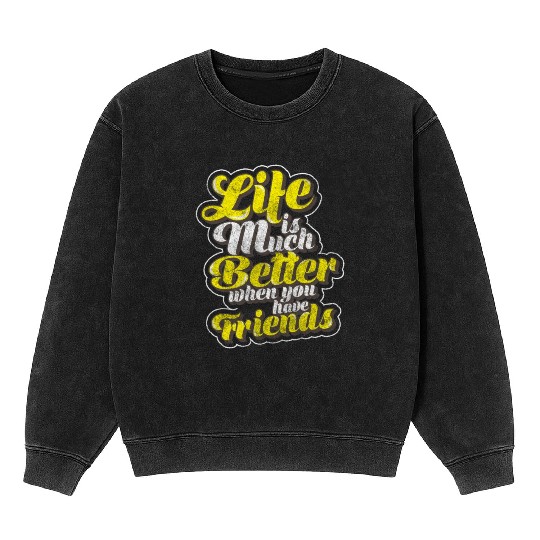 Friends Love Family Mineral Wash Sweatshirts