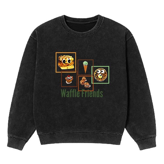 Waffle Friends Mineral Wash Sweatshirts