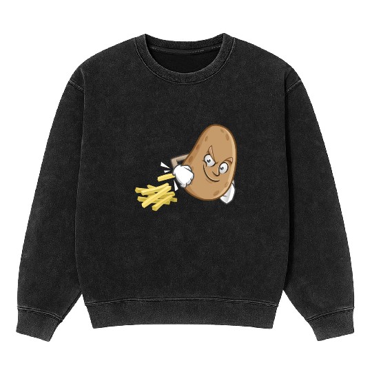 French Fries Potato Fries Mineral Wash Sweatshirts
