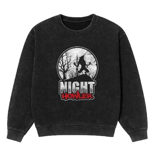 Werewolf Wolves Horror Mineral Wash Sweatshirts