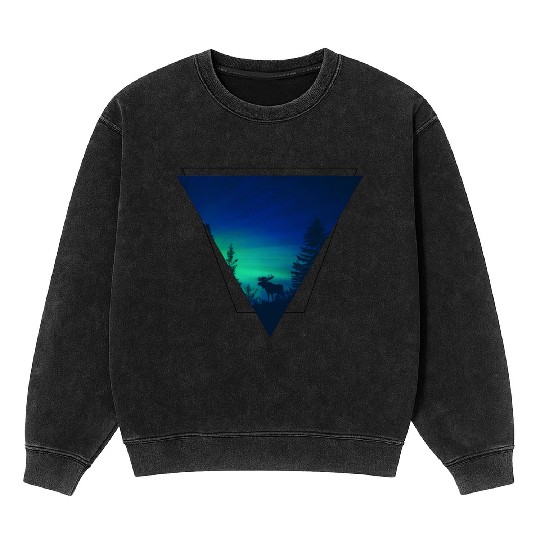 Geometric Moose - Polarlight Mineral Wash Sweatshirts
