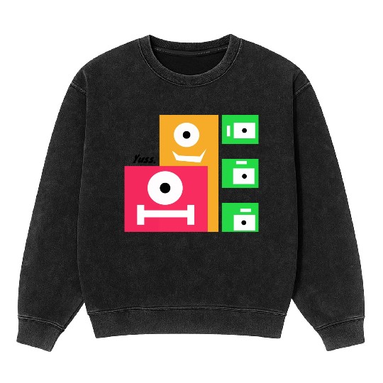 Alien Cubes - Friendly design Mineral Wash Sweatshirts