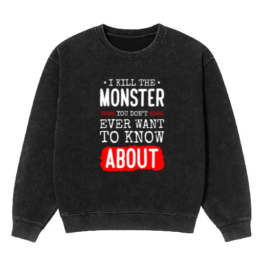 Evil Cute Little Sister Brother Mineral Wash Sweatshirts