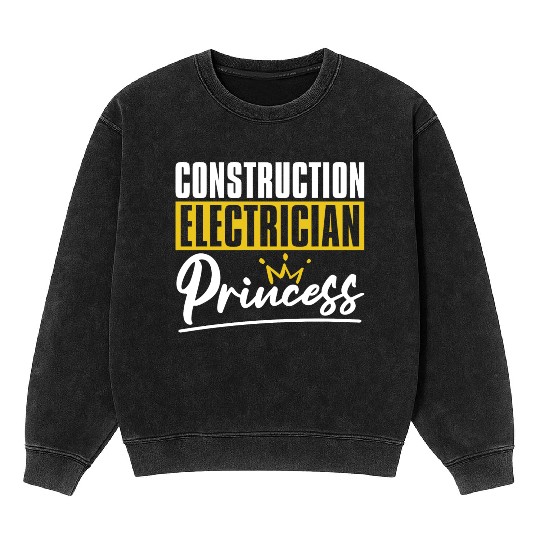 Electrician Electrical Engineer Lineman Mineral Wash Sweatshirts