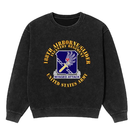 Army 188th Airborne Glider Infantry Regiment DUI X Mineral Wash Sweatshirts