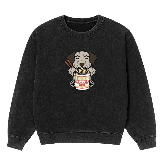 Irish Wolfhound Instant Ramen Noodles Mineral Wash Sweatshirts