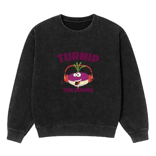 Music Turnip Party Music Lover Vegetable Mineral Wash Sweatshirts
