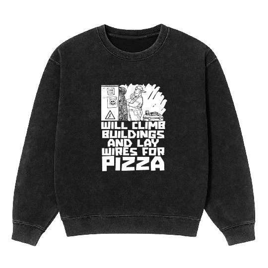 Electrician Electrical Engineer Lineman Mineral Wash Sweatshirts