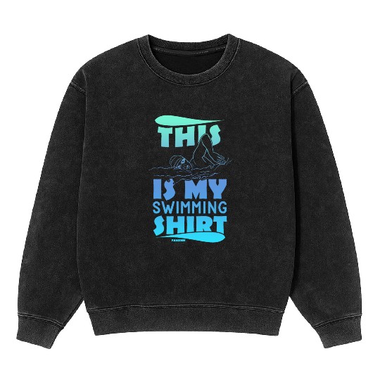 Swimming lifeguard swimming course outdoor pool gi Mineral Wash Sweatshirts