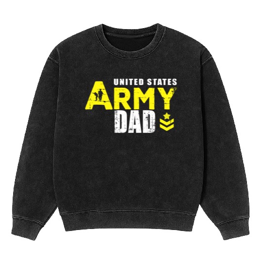 Us Army Daddies, Us Army Dad Mineral Wash Sweatshirts