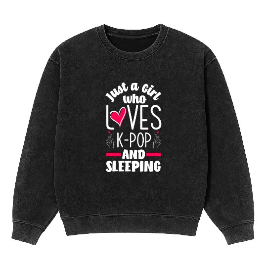 K-Pop K-Drama Korean Pop Music Mineral Wash Sweatshirts