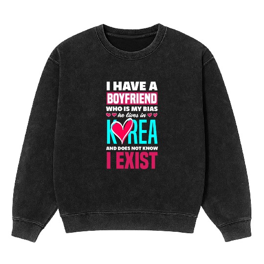 K-Pop K-Drama Korean Pop Music Mineral Wash Sweatshirts