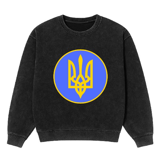 Ukraine trident Mineral Wash Sweatshirts
