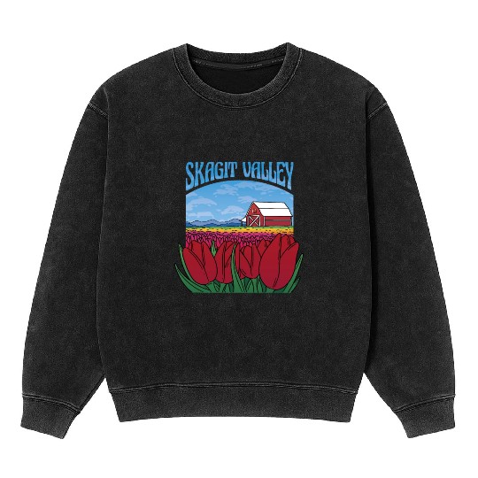 Skagit Valley Tulips Skagit Valley Tulips gift ins Mineral Wash Sweatshirts