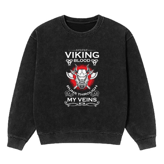 Thor Celtic Symbol Norsemen Mineral Wash Sweatshirts