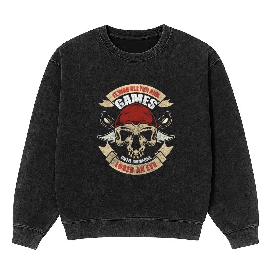 Pirates Outlaw Buccaneer Mineral Wash Sweatshirts