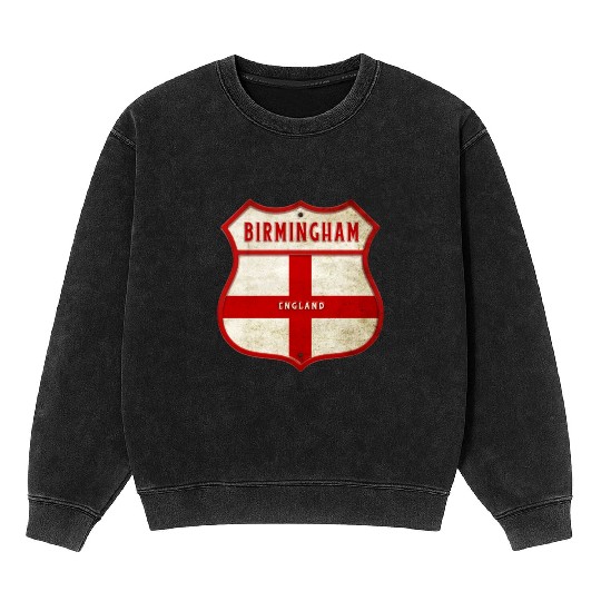 Birmingham England coat of arms Mineral Wash Sweatshirts