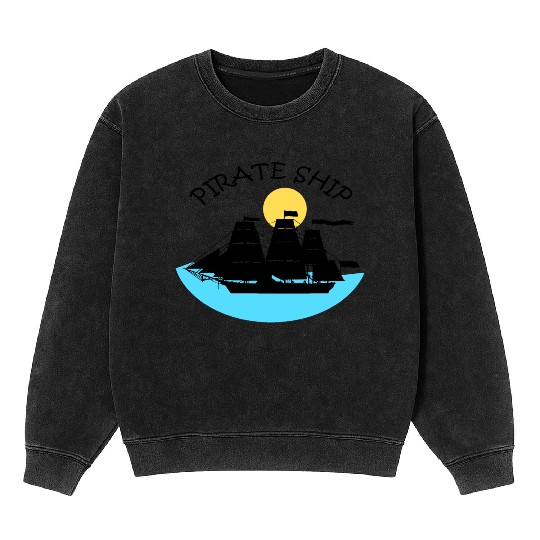 Pirate Ship Mineral Wash Sweatshirts