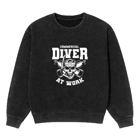 Scuba Diving Diver Mineral Wash Sweatshirts