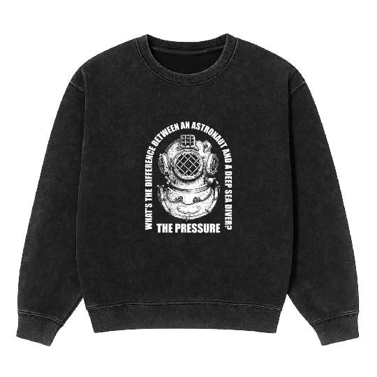 Scuba Diving Diver Mineral Wash Sweatshirts