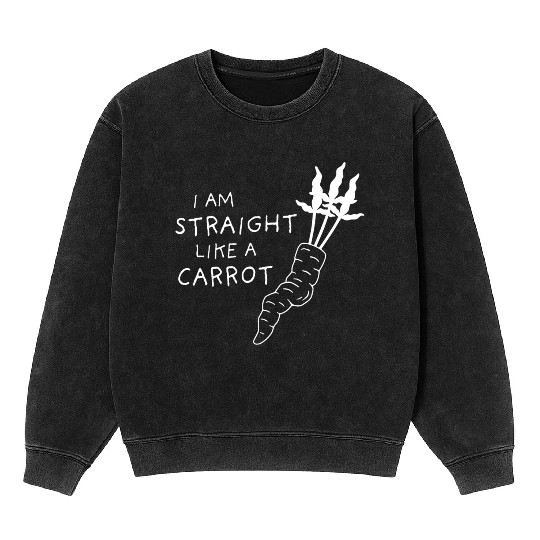 straight like a carrot - white uni II Mineral Wash Sweatshirts