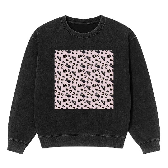 Cheetah Animal Print Pink Pattern Mineral Wash Sweatshirts