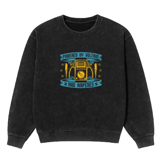 Electrician Electrical Engineer Lineman Mineral Wash Sweatshirts